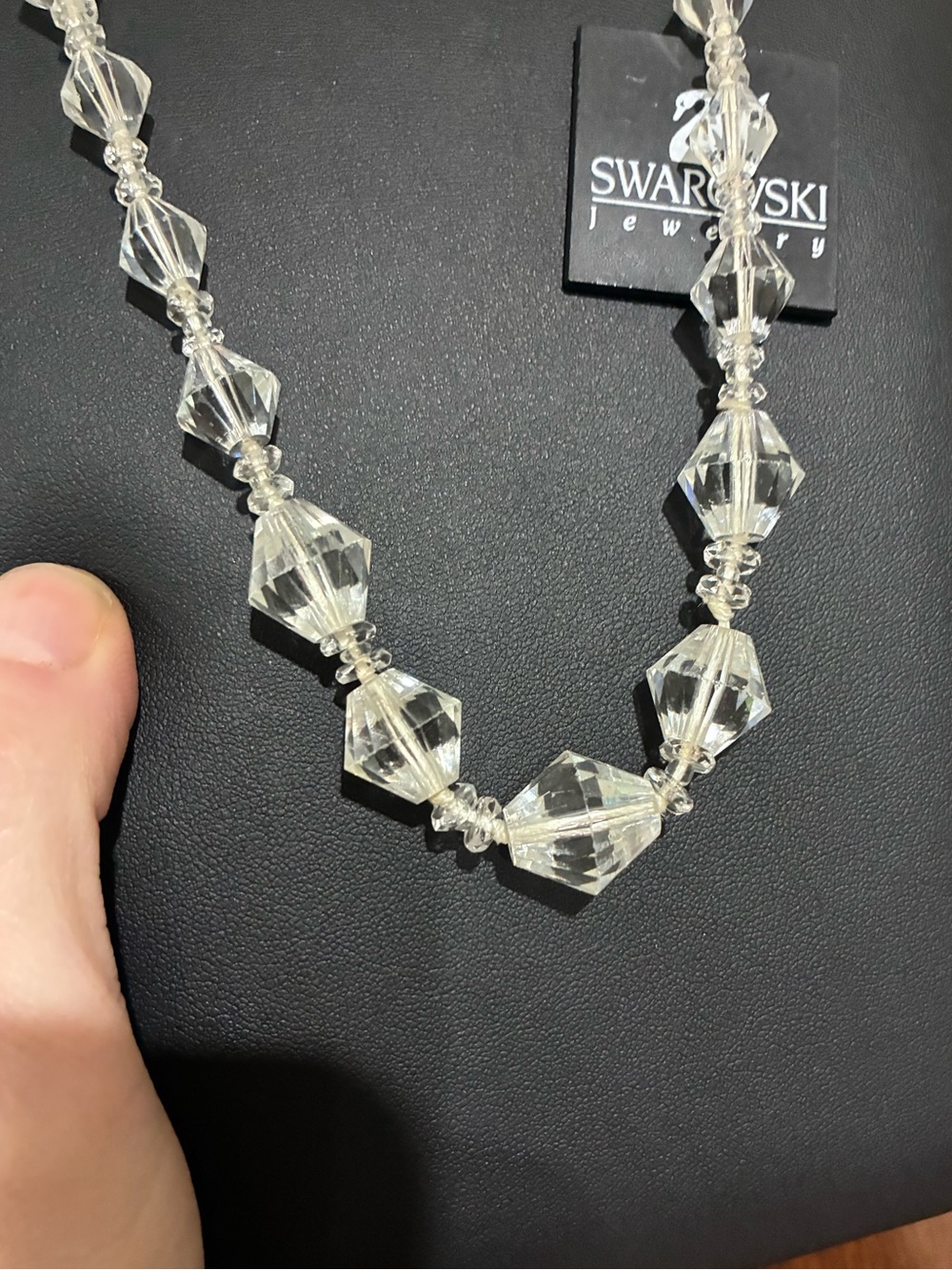 Vintage Deadstock Swarovski Crystal & 12k Gold Necklace - Picture 2 of 6